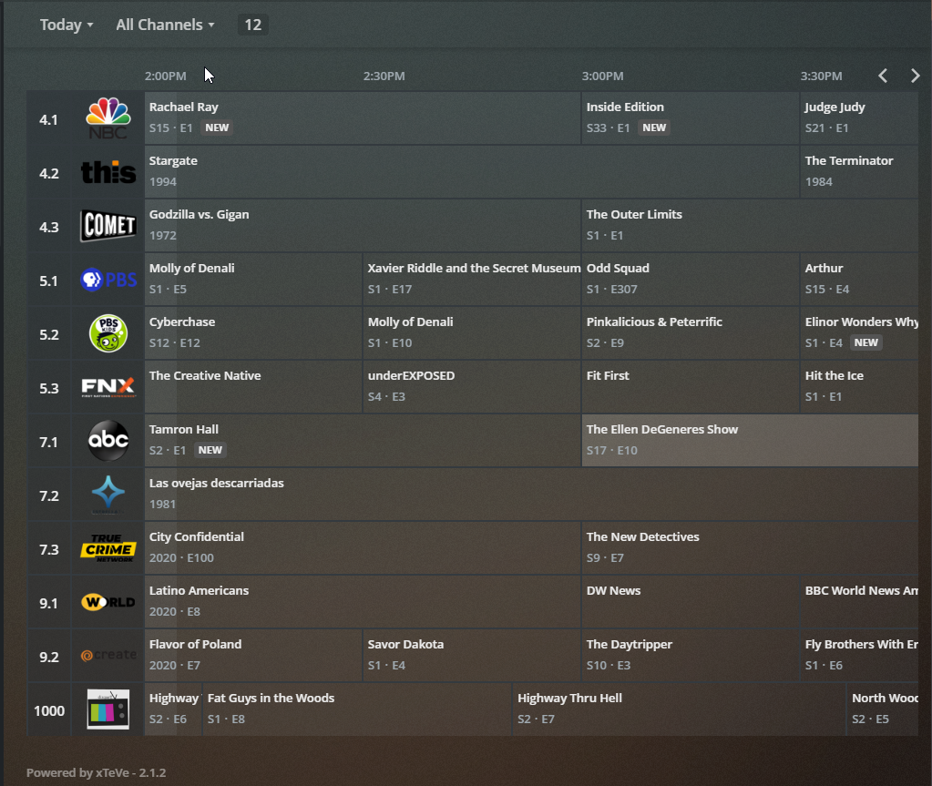 Setup dizqueTV alongside HDHomeRun OTA in Plex