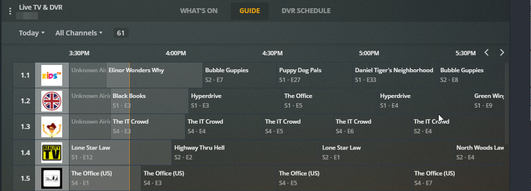 Creating custom "TV channel" streams in Plex using dizqueTV